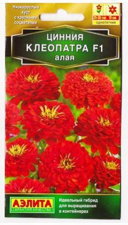 Цинния «Клеопатра F1», алая, 0,2 г | Однолетник | Аэлита