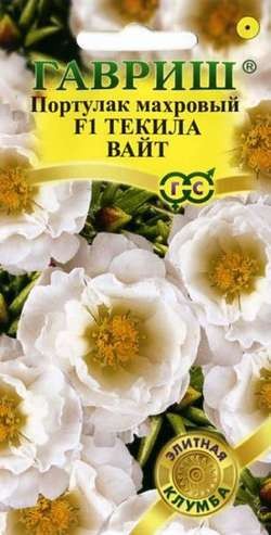 Семена. Портулак махровый «F1 Текила Вайт», 5 шт | Элитная клумба | Гавриш