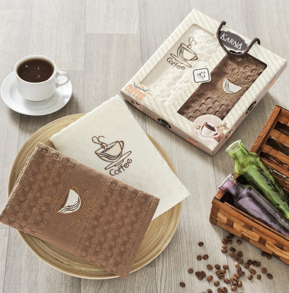 Набор вафельных полотенец «Affagato Coffee» (45х65, 2 шт) | Karna