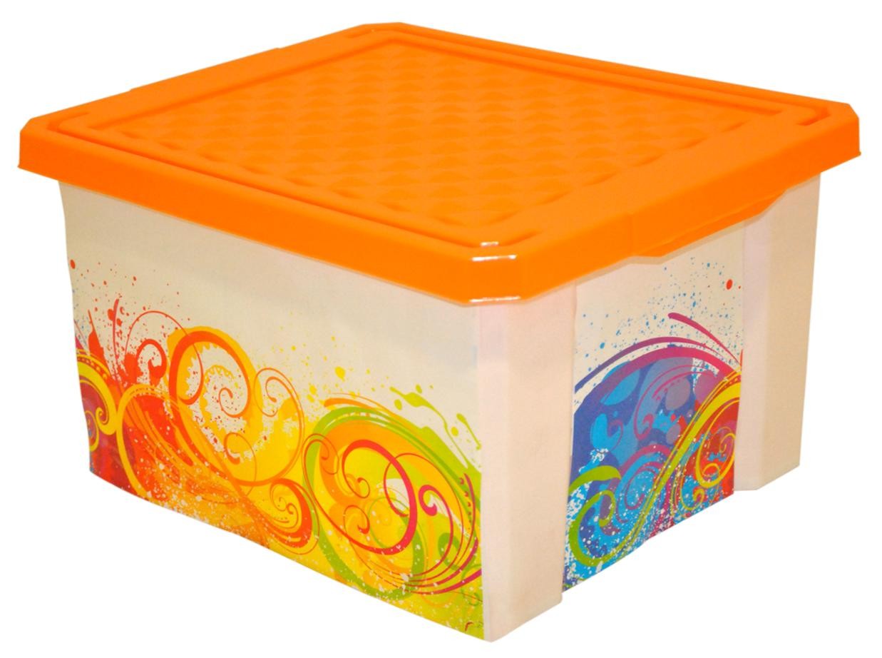 Ящик для хранения Optima «Брызги» (17 л) | BranQ