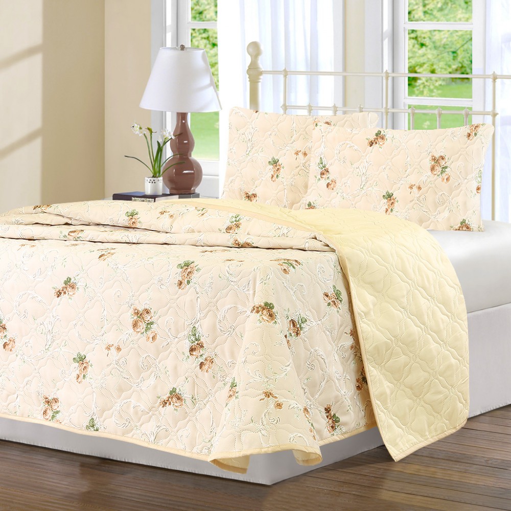 Покрывало стеганое «Avasin» (2-спальное, размер 220х240 см, 2 наволочки 50х70 см) | Modalin | Karna