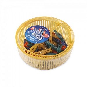 Прищепки для белья «York» в телескопической корзинке, 50 штук | YORK