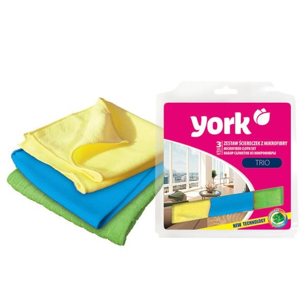 Салфетка из микрофибры TRIO, 3 штуки | YORK