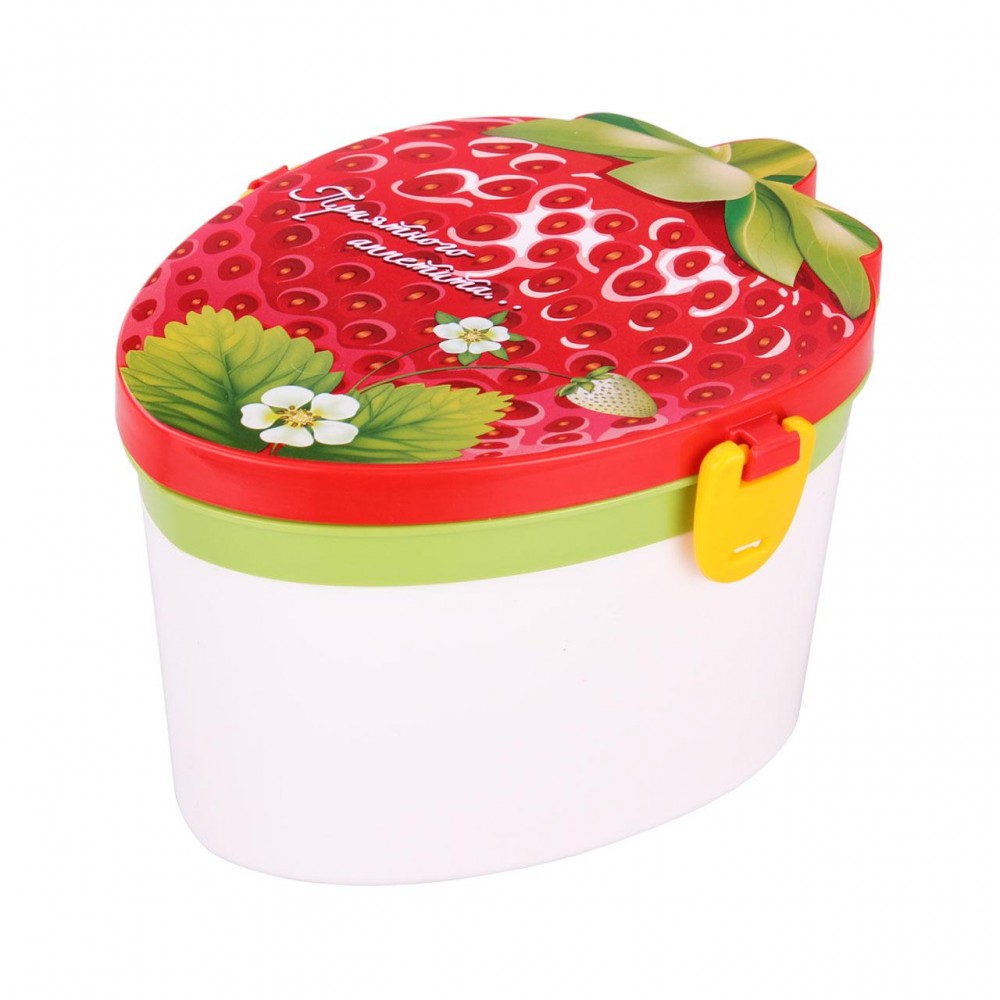 Контейнер «Клубника» со вставкой, белый | Альтернатива