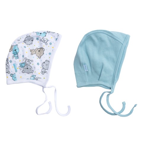 Чепчик для мальчиков, 2 шт | Медвежата | PlayToday