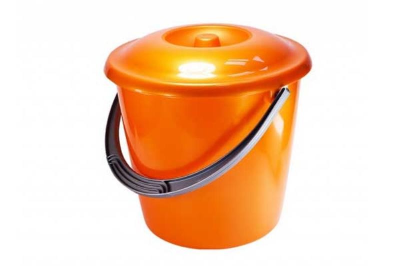 Ведро с крышкой «Соло» (7 л), оранжевый | Соло | Martika