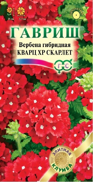 Семена. Вербена «Кварц XP Скарлет», 5 шт | Элитная клумба | Гавриш