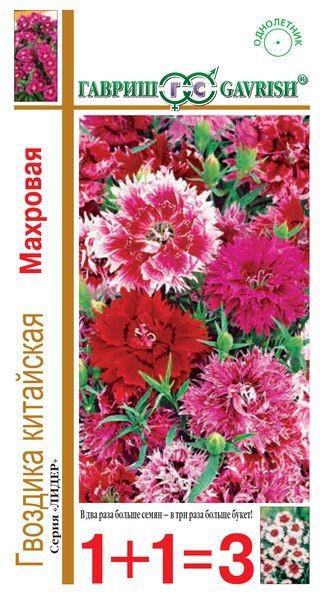 Семена. Гвоздика китайская махровая (смесь), 0,6 г | Лидер (Гавриш) | Гавриш
