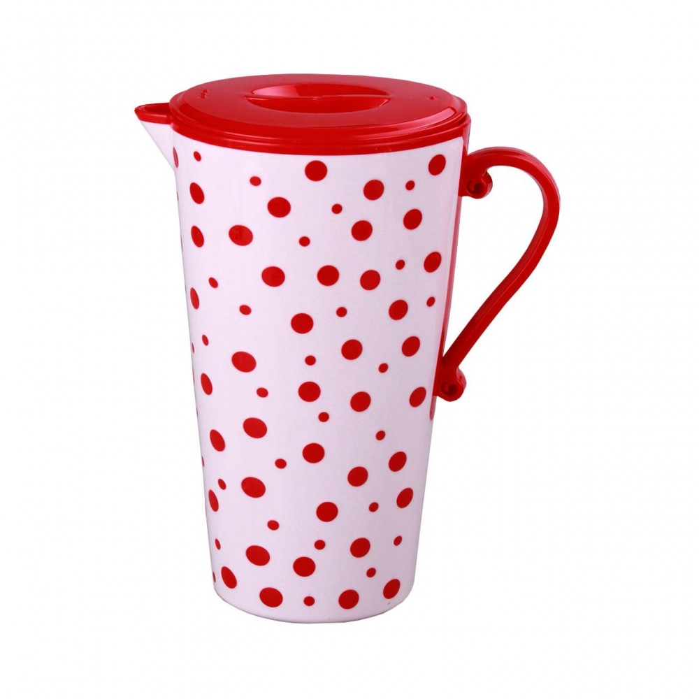 Кувшин с крышкой «Горошек» (2,5 л), красно-белый | Горошек | Альтернатива