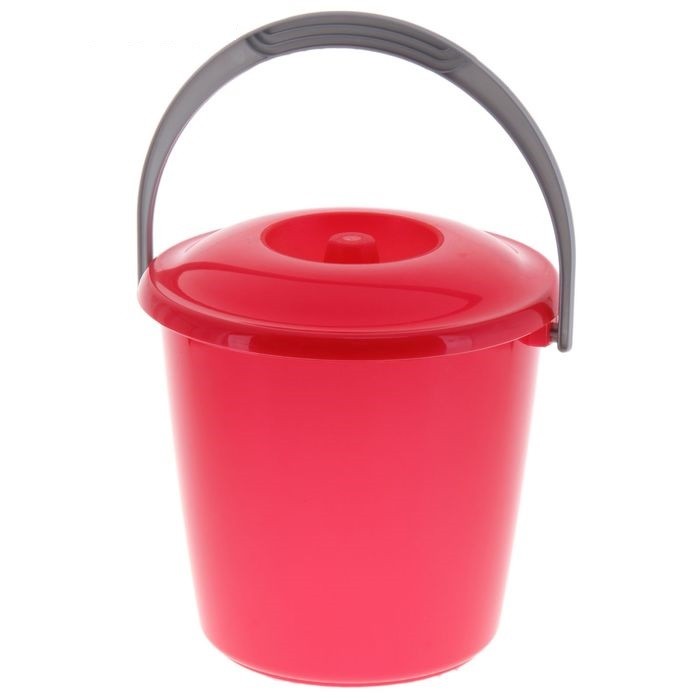 Ведро с крышкой «Соло» (7 л), красный перламутр | Соло | Martika