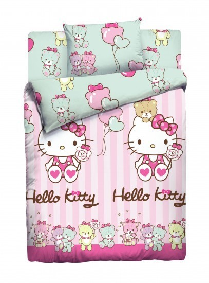Комплект постельного белья для детской кроватки «Hello Kitty» (бязь-люкс, 1 наволочка 40х60)