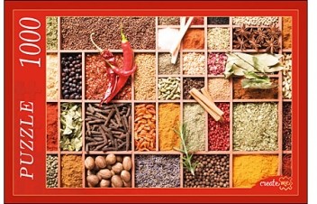 Пазл «Восточные пряности», 1000 элементов | Puzzle 1000. CreatM | Рыжий кот