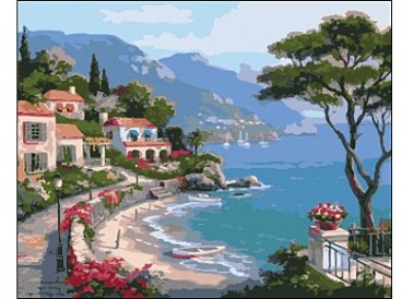Холст для рисования по номерам с красками «Морской курорт», 40х50 см