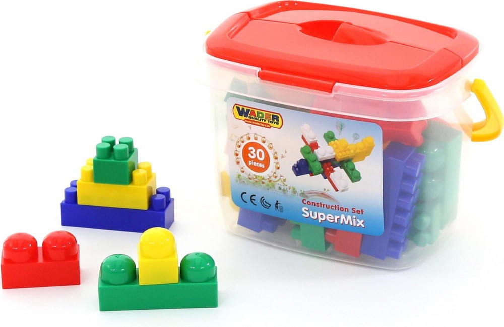 Конструктор «Супер-Микс» (30 элементов в ведерке) | Супер-микс | Полесье