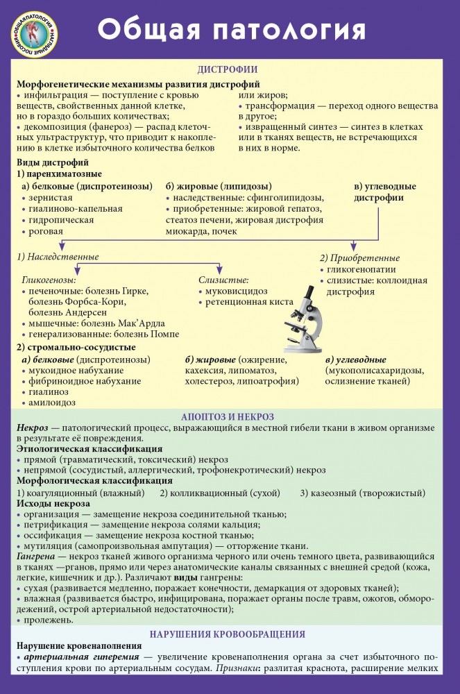 Общая патология | Наглядные пособия (шпаргалки)