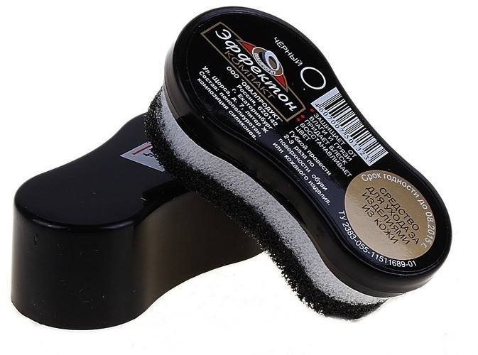 Губка «Эффектон» для гладкой кожи, чёрный | Компакт | Гарден