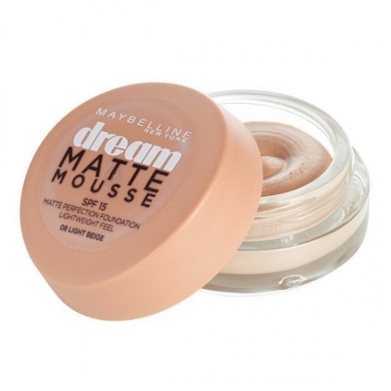 Тональный крем для лица «Dream Matte Mousse», оттенок 08 Light Beige