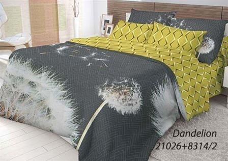 Комплект постельного белья «Dandelion» (2-спальный, ранфорс, 2 наволочки 50х70)