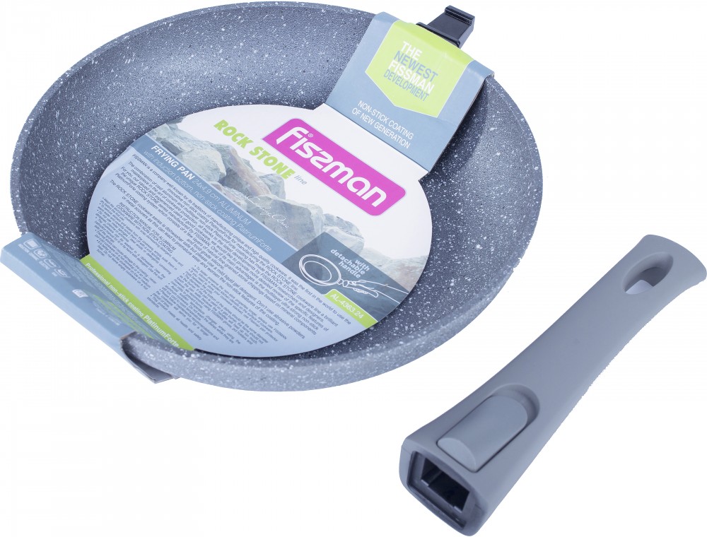 Сковорода со съемной ручкой «Rock Stone» (диаметр 24 см) | Rock Stone | Fissman