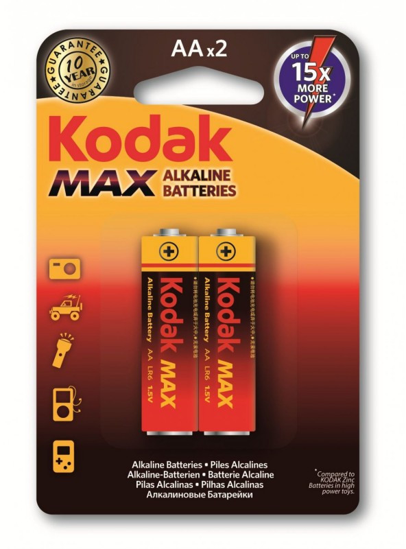 Набор батареек щелочных АА | Max | Kodak