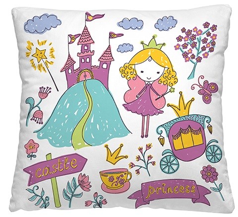 Декоративная подушка-думочка «Принцесса» (40х40 см, полиэстер) | Подушки-думочки | НордТекс