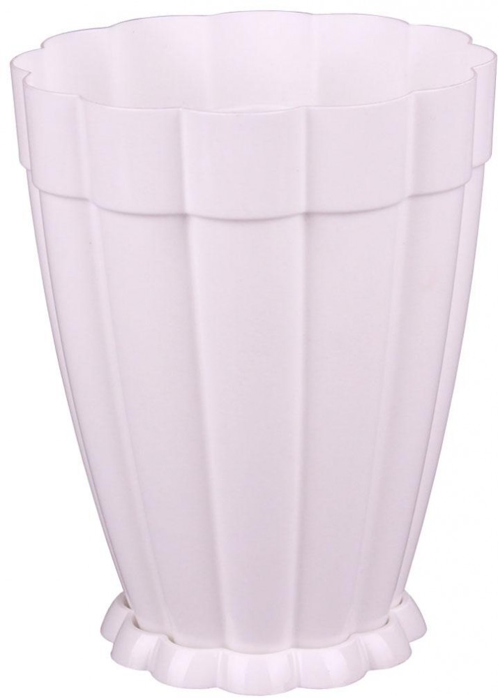 Горшок цветочный «Фантастика» (4,5 л) с поддоном, белый | Фантастика | Альтернатива