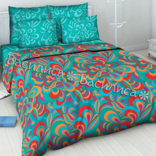 Комплект постельного белья «Феерия цвета» (рис. 5808, евро, поплин, 2 наволочки 70х70) | Для нее | ТДЛ Текстиль