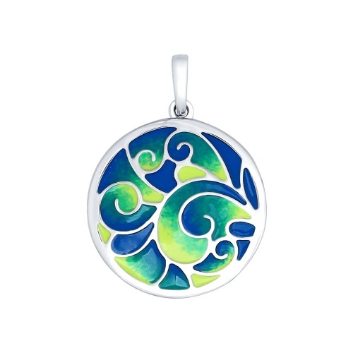 Подвеска из серебра с эмалью | SOKOLOV