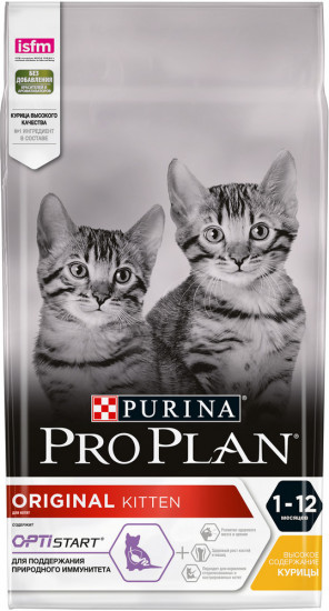 Корм для котят в возрасте от 6 недель до 1 года «Pro Plan», с курицей (1,5 кг)
