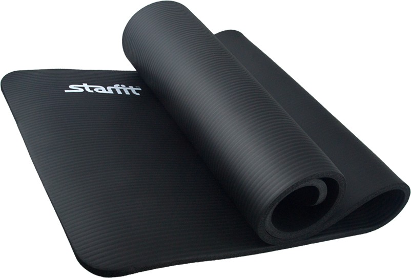 Коврик для йоги Starfit FM-301 (183x58x1,5 см), черный | Starfit