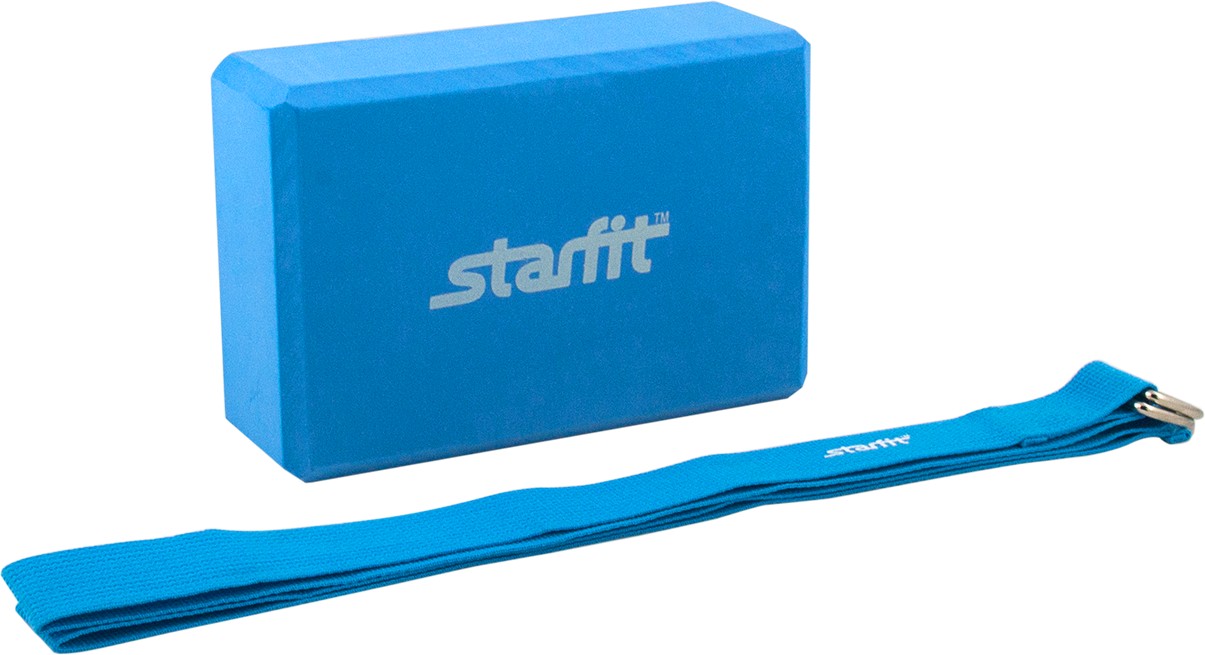 Комплект из блока и ремня для йоги FA-104 | Starfit