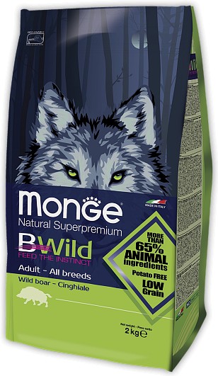 Корм для взрослых собак с мясом дикого кабана «Bwild» (2 кг)
