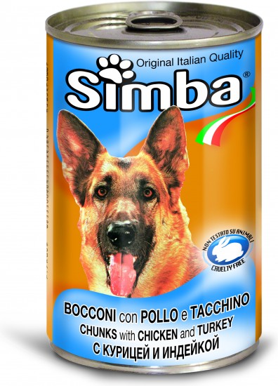 Корм для собак Simba «Кусочки с курицей и индейкой»