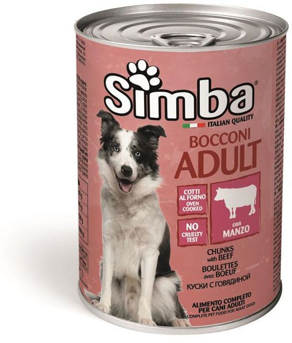 Корм для собак «Кусочки с говядиной» (1230 г) | Simba Dog | ТМ Simba