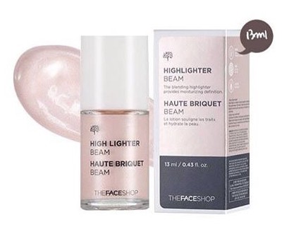 Хайлатер жидкий для лица «Highlighter Beam», оттенок 01 Бледно-розовый | The Face Shop