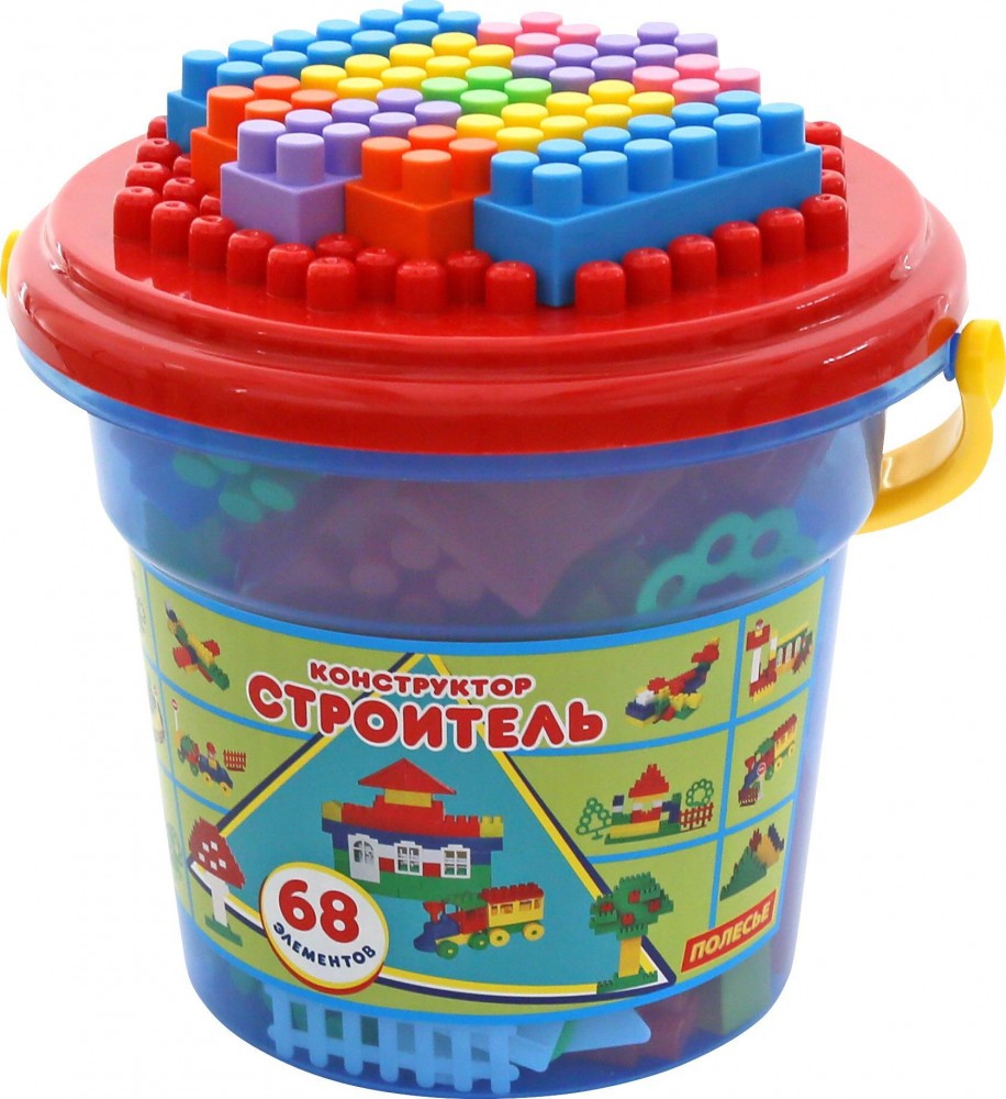 Конструктор «Строитель» (68 элементов) | Строитель | Полесье