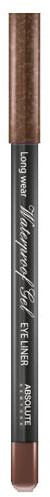 Карандаш для глаз гелевый, оттенок Dark Brown | Waterproof Gel | Absolute New York