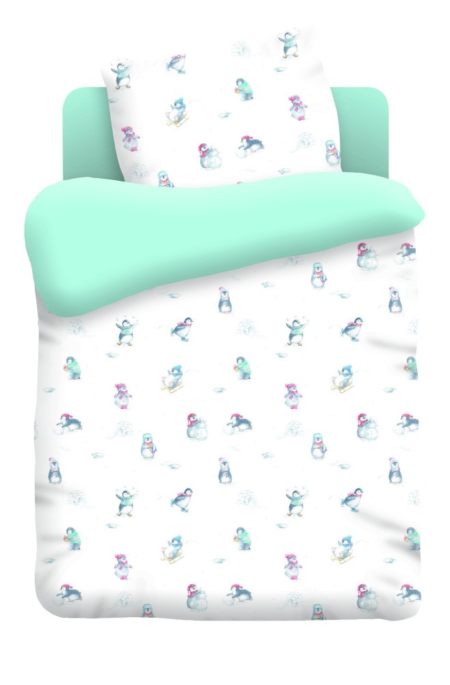 Детский комплект постельного белья «Пингвинчики» (бязь, 1 наволочка 40х60) | Непоседа