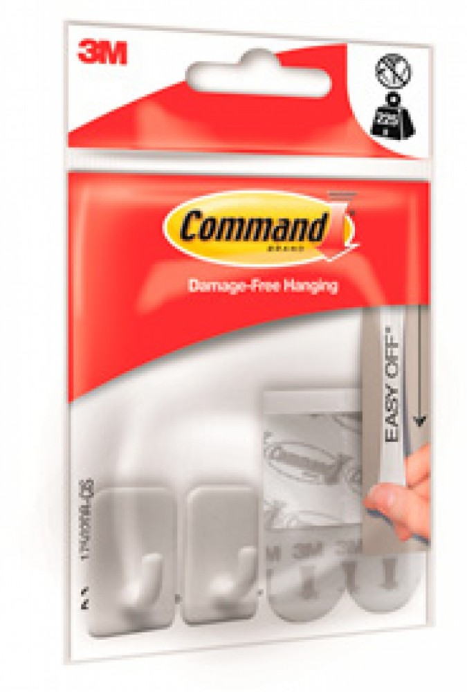 Легкоудаляемый крючок, малый, до 225 г, 2 шт | Command