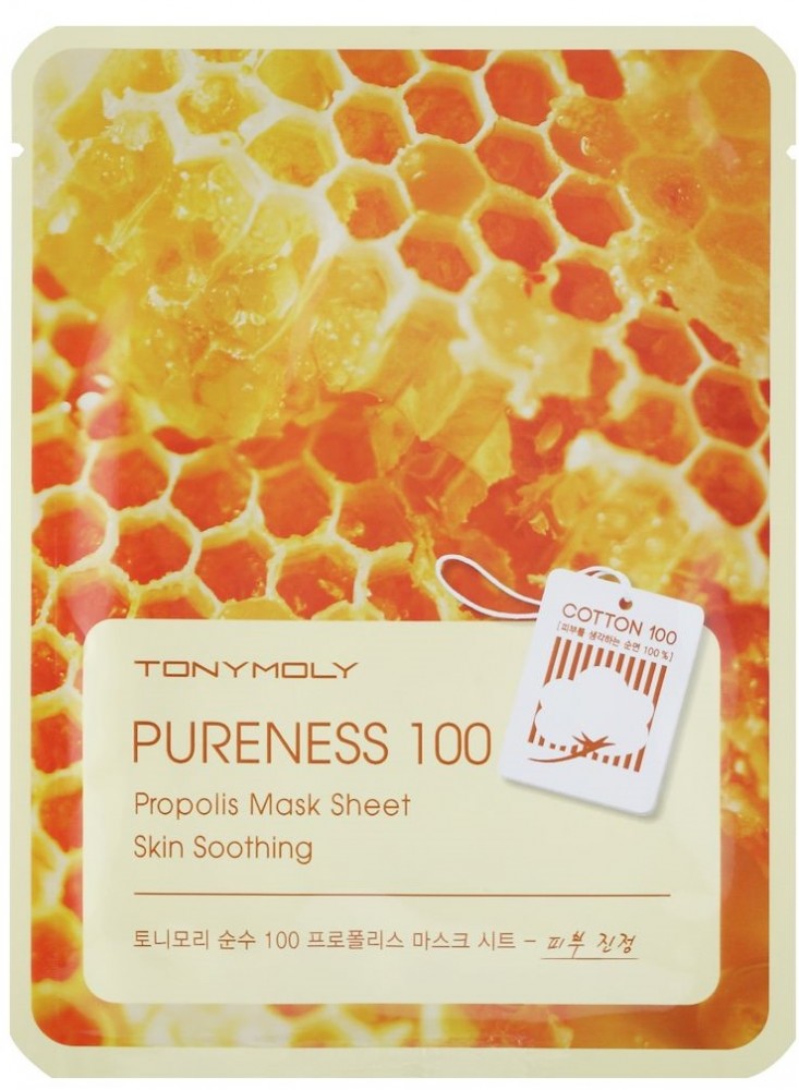 Маска для лица тканевая с экстрактом прополиса | Pureness 100 | Tony Moly