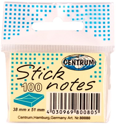 Блок для заметок с клеевым краем (39х51 мм, 100 л) | Centrum