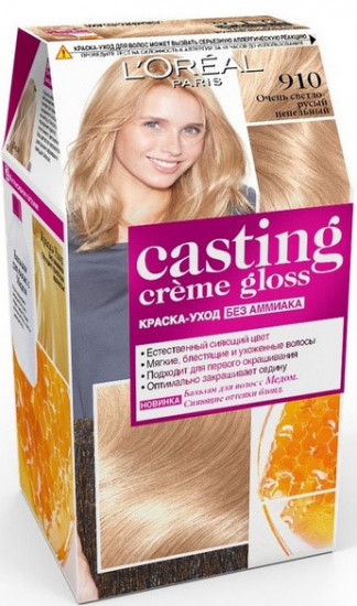 Краска-уход для волос стойкая «Casting Creme Gloss» без аммиака, оттенок 910 Очень светло-русый пепельный