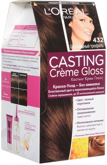 Краска-уход для волос «Casting Creme Gloss», оттенок 432 Шоколадный трюфель