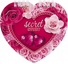 Блокнот с фигурной высечкой «Сердечко» (60 листов формата А6 на гребне)