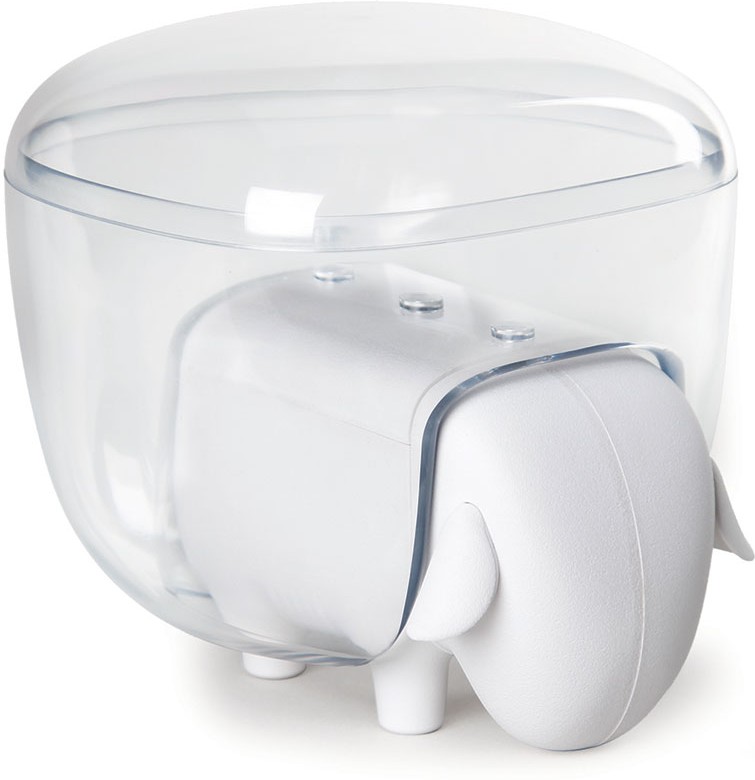 Держатель для ватных дисков (белый/прозрачный) | Sheep | Qualy