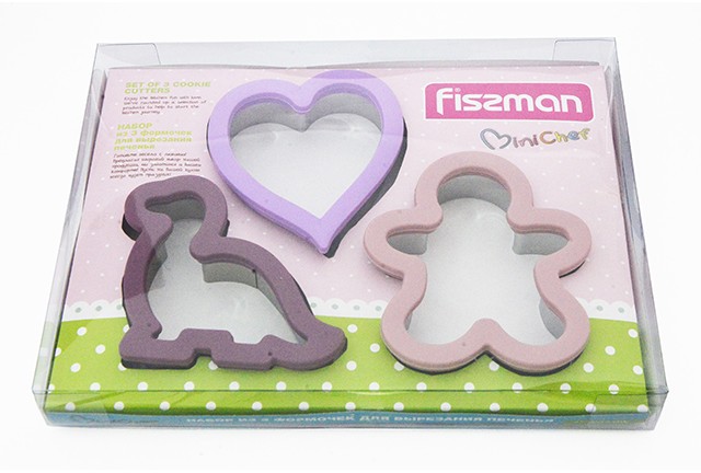 Набор из 3 формочек для вырезания печенья | Fissman