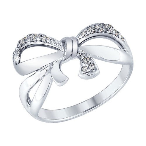 Кольцо из серебра с фианитами | SOKOLOV