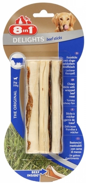Косточка с говядиной для мелких и средних собак | Delights | 8in1