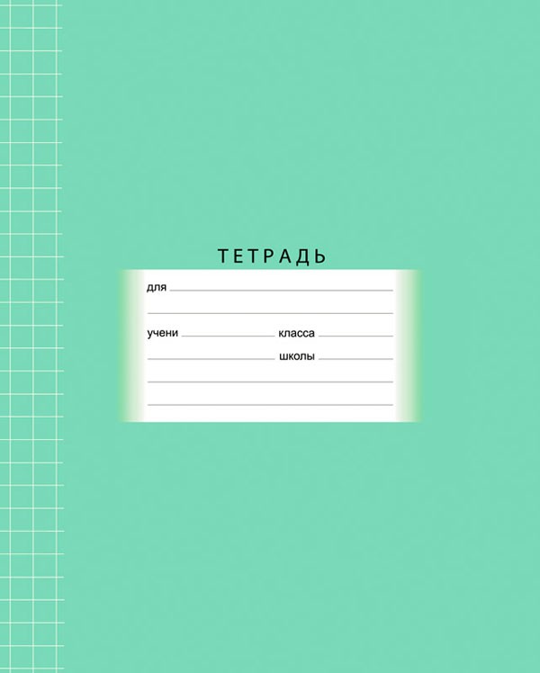 Тетрадь в клетку (12 листов формата А5), зеленая | Школьная | BG