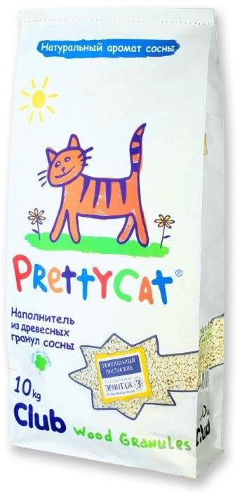 Наполнитель древесный для кошачьих туалетов «Wood Granules» (10 кг) | Wood Granules | PrettyCat